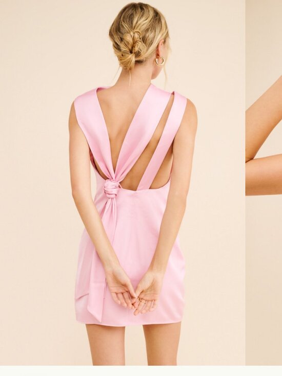 Significant Other Dresses & Skirts - Back-Tie Mini Dress in Soft Pink